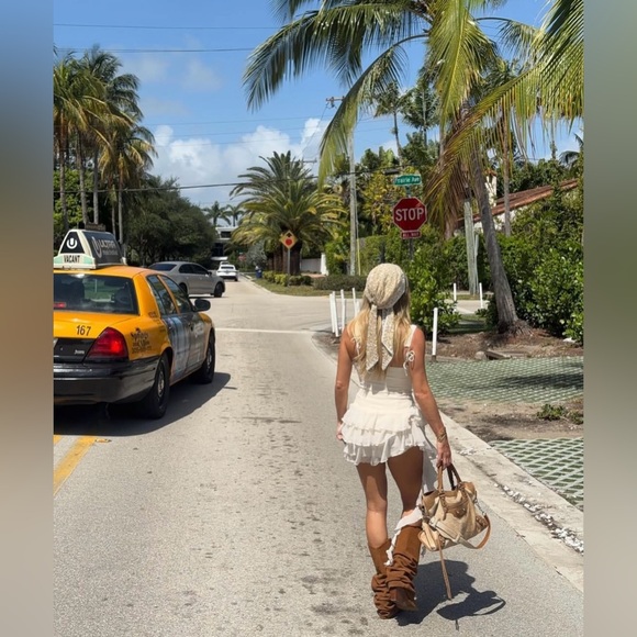 Zara Sequin Lace Pearl sparking Headscarf wrap embroidered festival boho hat - Picture 3 of 7